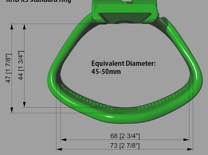  KHD X3 espresso Ring Middle 45-50mm 3d printed 