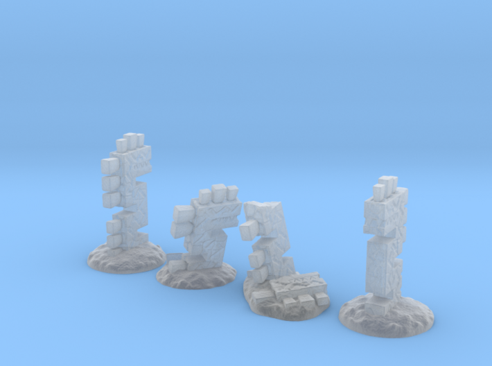 Serpent Columns (15mm high) 3d printed