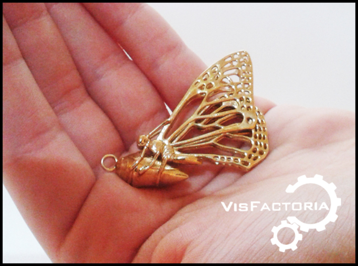 Butterfly Cocoon pendant 3d printed