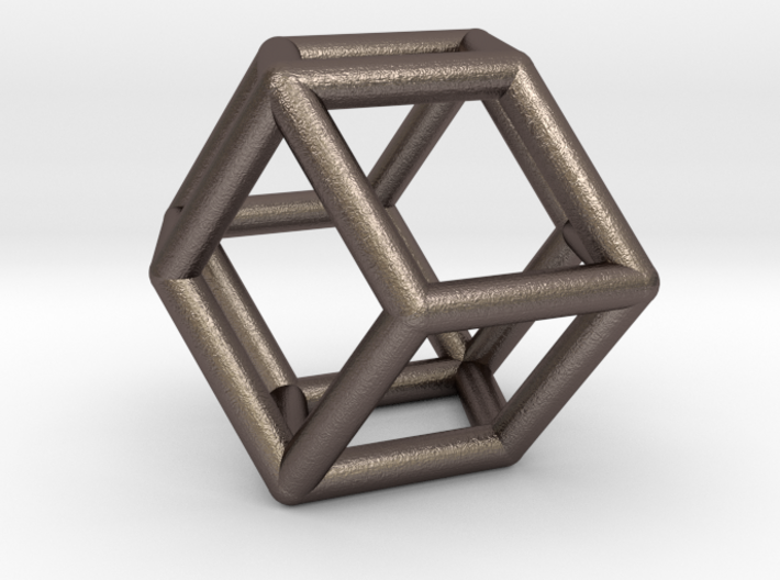 Rhombic Dodecahedron Pendant 3d printed