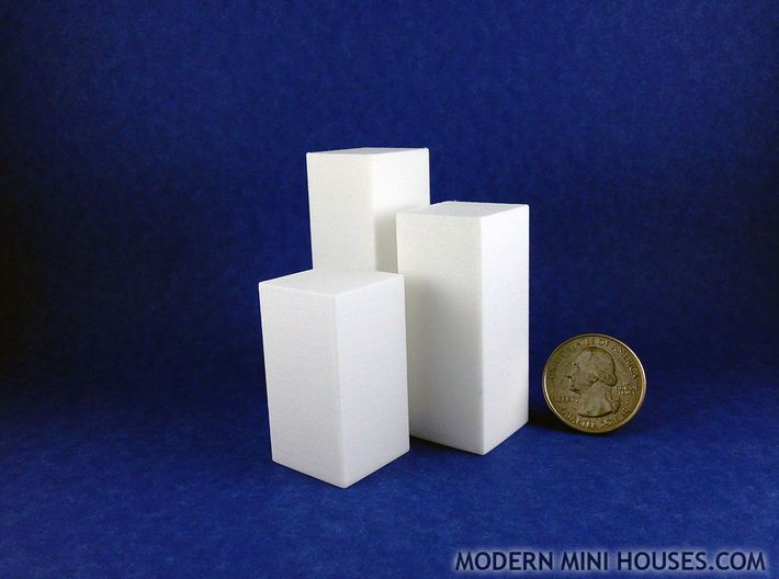 Triple Pedestals or Planters 1:12 scale 3d printed
