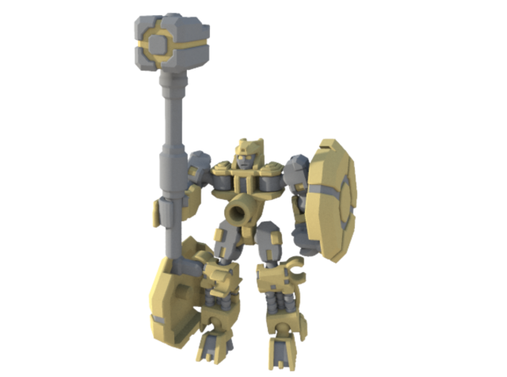 Herald - Hammer Robot 3d printed (Render) Herald - Hammer Robot (Robot Mode)