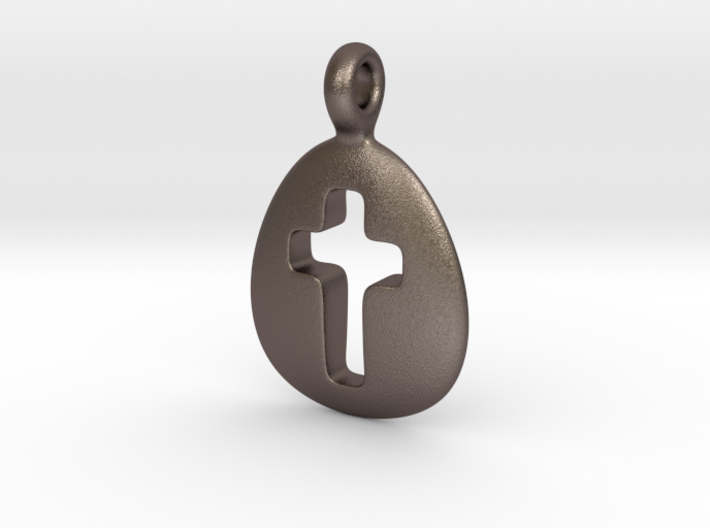 Empty Cross pendant 3d printed