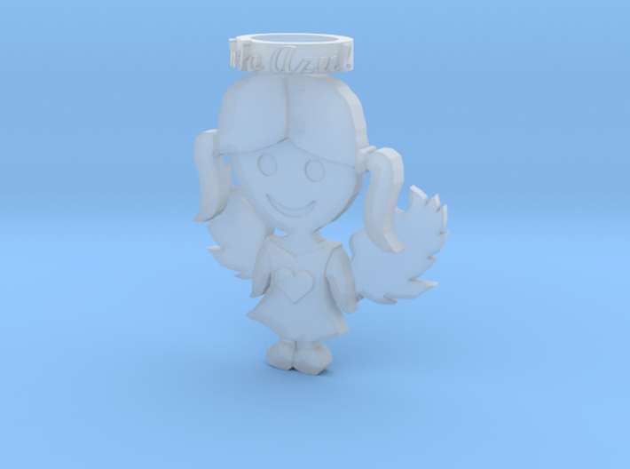 Pendant Blue Angel Girl Frozen Detail 3d printed