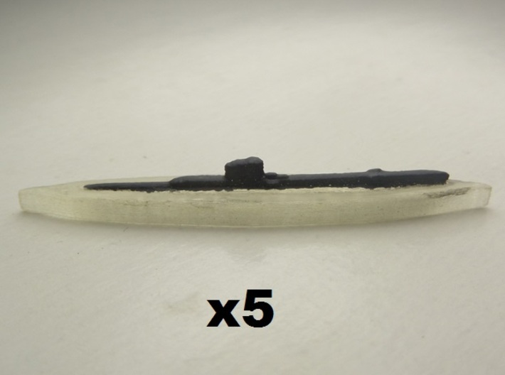 Upholder (British U Class) 1/1800 x5 3d printed Comes unpainted. Set of 5 submarines.