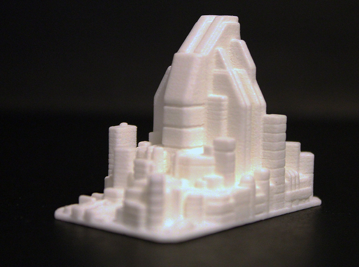 Futuristic city concept 2 - City of Minerva 3d printed Futuristic city concept 2 - City of Minerva printed in WSF Polished