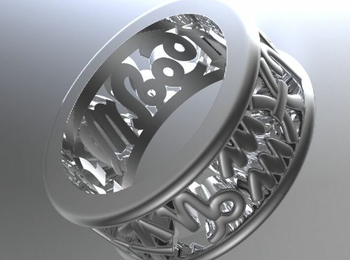 Constellation symbol ring 3.5 3d printed 