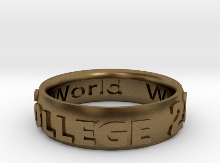 Smith Ring 2015 With Inner Inscribe 16mm interior 3d printed Women for the World inside