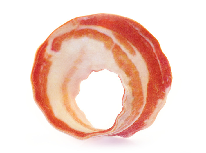 Bacon Mobius Strip 3d printed Uncoated Front