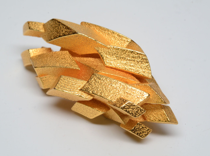 Gold &quot;fool's gold&quot; mineral - imaginary rock collec 3d printed