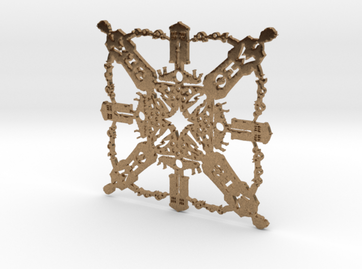 Doctor Who: Tenth Doctor Snowflake 3d printed
