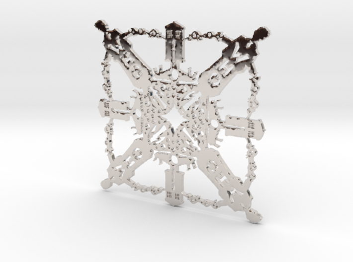 Doctor Who: Tenth Doctor Snowflake 3d printed