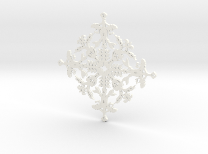 Mermaid Snowflake 3d printed 