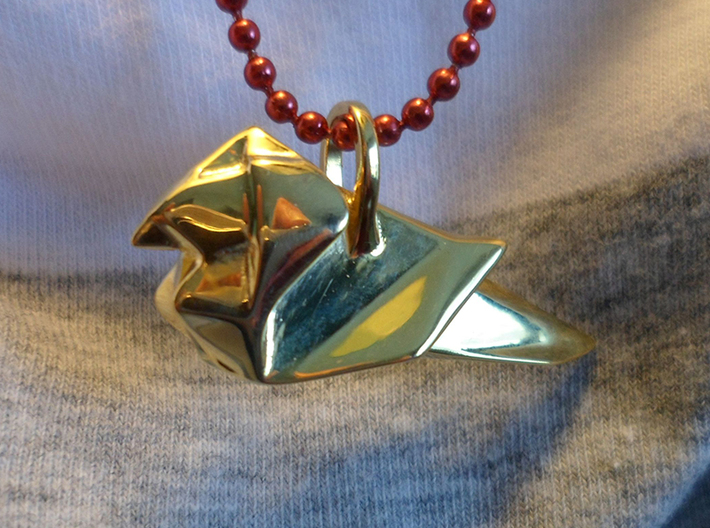 Origami Cardinal finch 3d printed