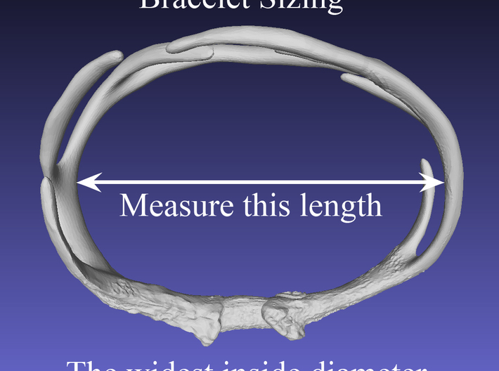 Antler Bracelet - Child size (65mm) 3d printed 