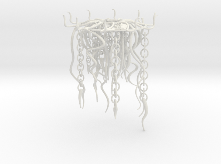 Jellyfish Lampshade part B: tentacles 3d printed