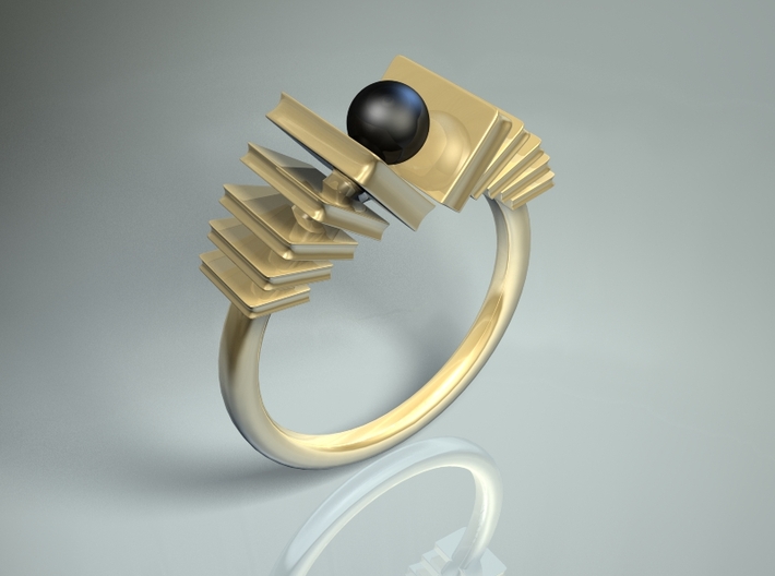 Bookworm ring 3d printed 