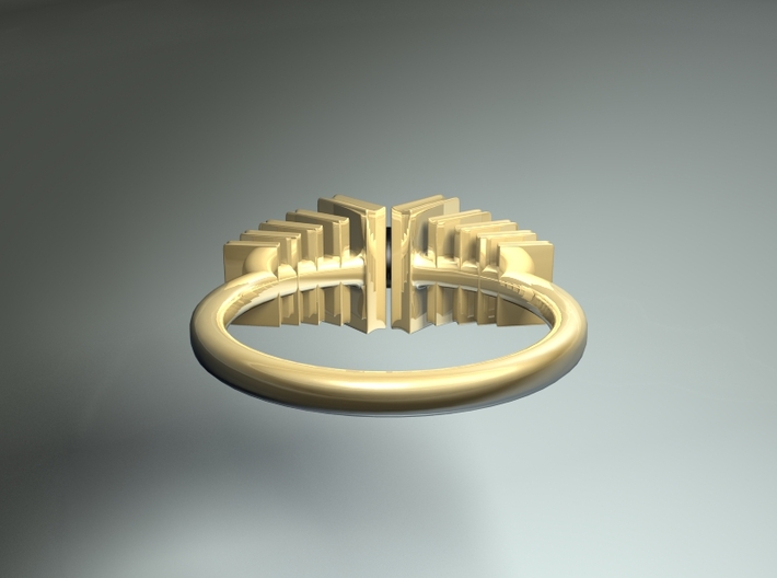 Bookworm ring 3d printed 