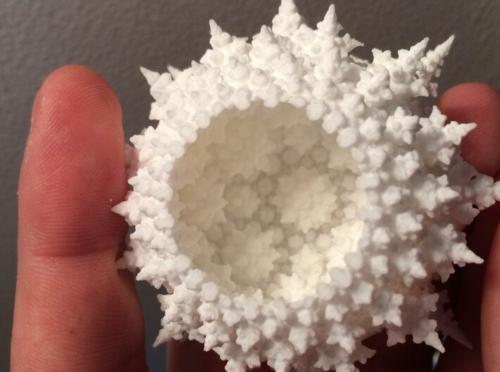 Amazing fractal bulb 7.2cm 3d printed Inside view