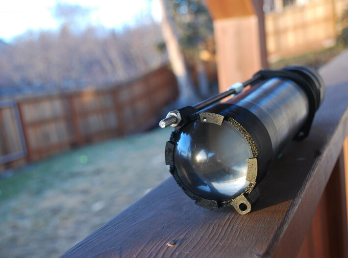 P8079hp Rear Lens Flange for 'Dome' Type Magnifier 3d printed 