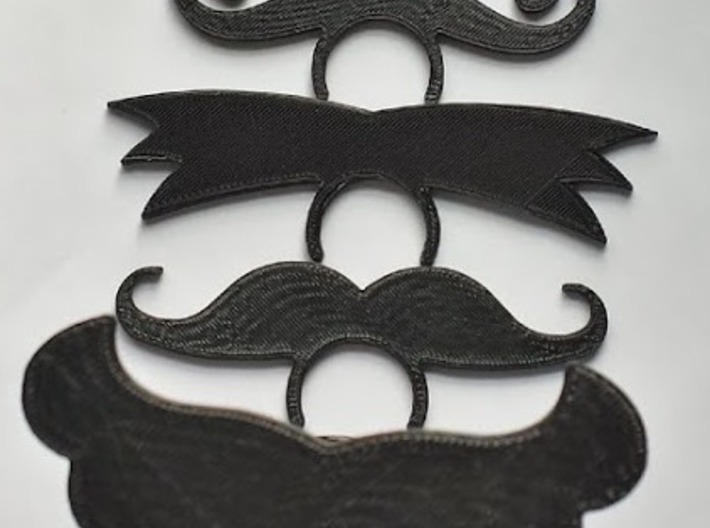 Beer Bottle Mustache - The Firework 3d printed Mustache Beer Bottle ID tags