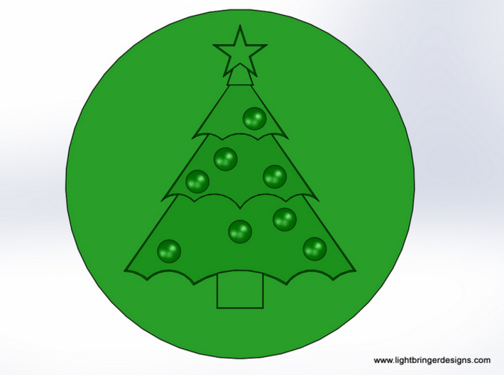 Christmas Tree  Wax Seal 3d printed This is what the seal on your envelope will look like
