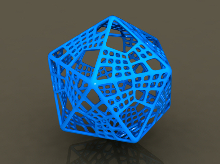 Like Fractal Subdivided Icosahedron 3d printed