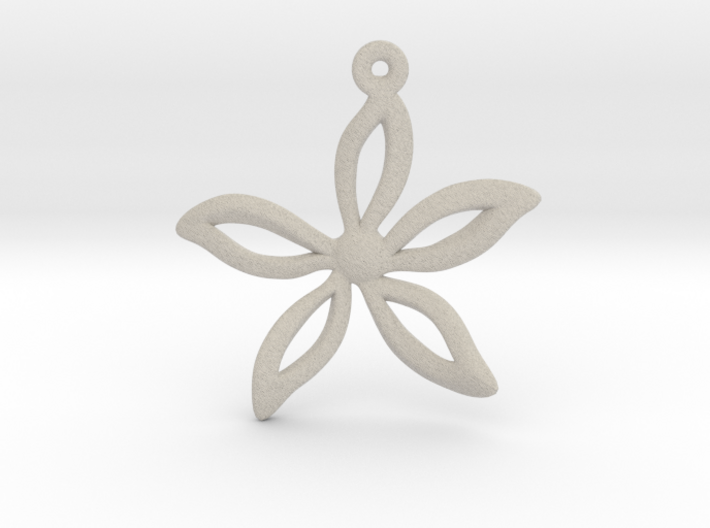 Flower pendant 3d printed