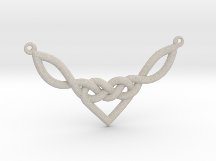 Celtic Heart Knot Pendant 3d printed