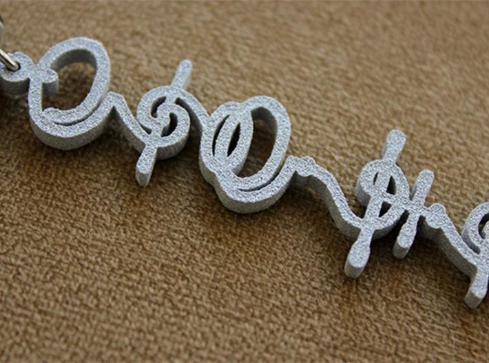 "T'hy'la" (Friend/Brother/Lover) Vulcan Necklace 3d printed Pictured: Metallic Plastic