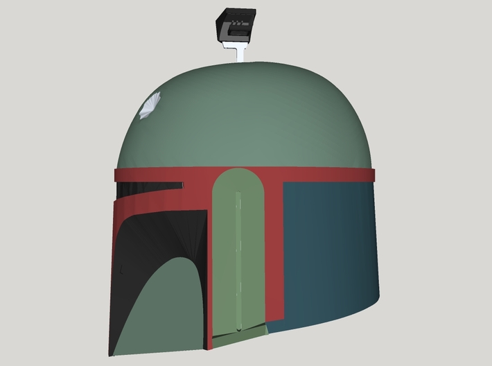 Boba Fett Helmet - Dented version 3d printed 