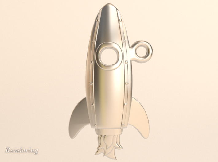 Launch-Me Rocket sans-initials 3d printed
