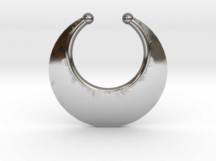 Faux Septum Ring - Crescent (medium) 3d printed