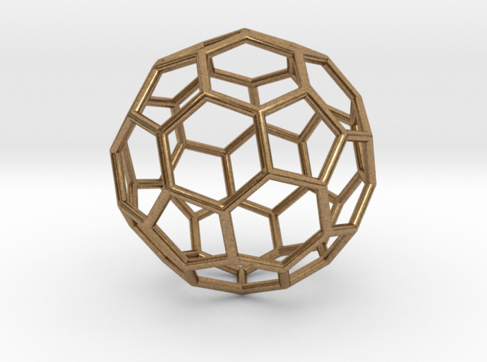 0024 Fullerene c60-ih Bonds/Truncated icosahedron 3d printed