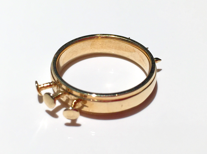 Nailed Wedding Ring - Size 9 3d printed 