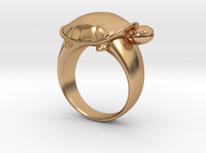 Turtle Ring (Size 7.5) 3d printed