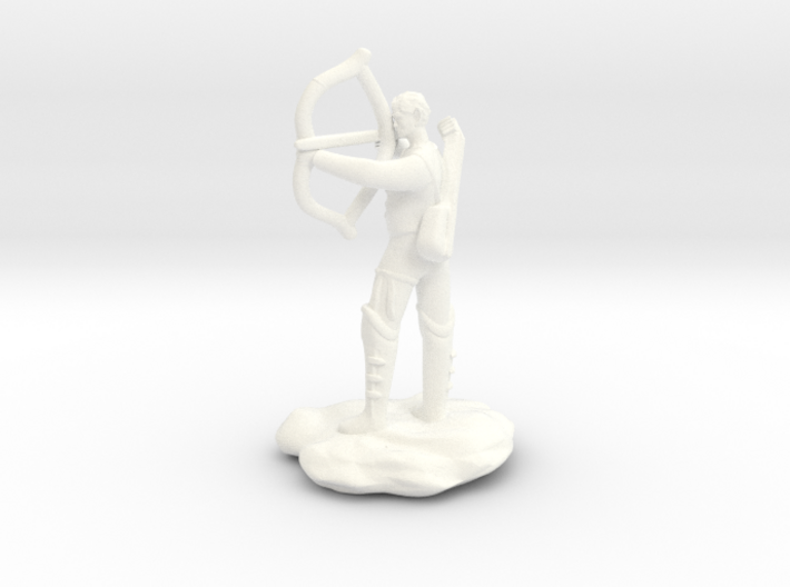 Half-Elf Bard Historian with Shortbow and Lute 3d printed 