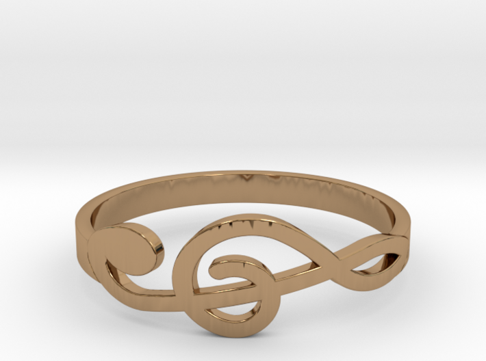 Size 7 G-Clef Ring 3d printed