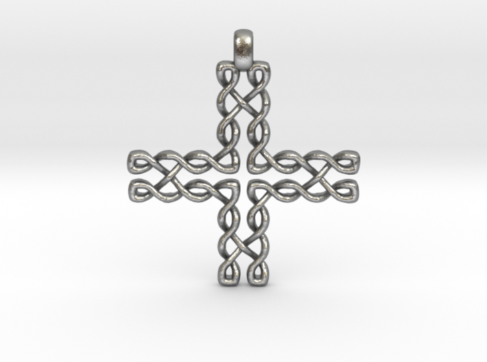 CELTIC CROSS Jewelry Pendant in Bronze | Brass | S 3d printed