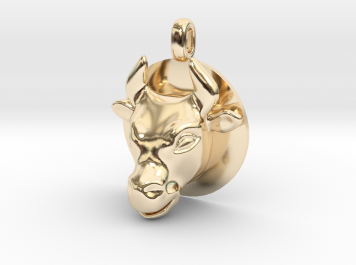 BULL Jewelry Head Design Zodiac Pendant 3d printed