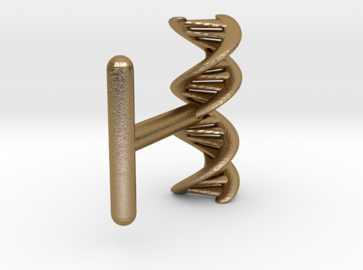 DNA helix cufflink 3d printed 