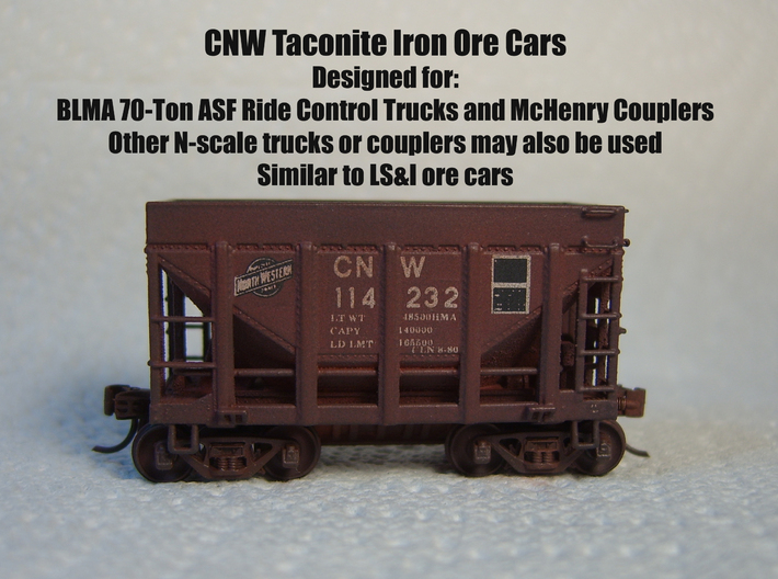 CNW Ore Car Six Pack, N Scale 3d printed