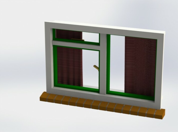 Window with curtains 1:32 1:35 54mm miniature 3d printed