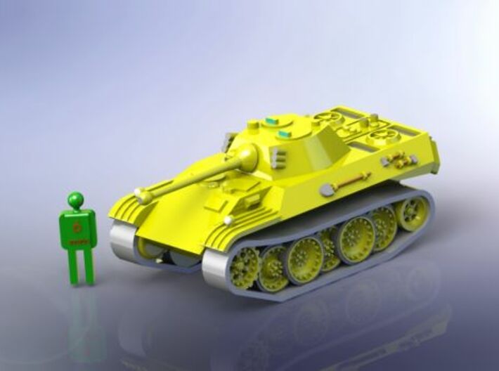 German VK 16.02 &quot;Leopard&quot; Recon. Tank 1/285 6mm 3d printed Add a caption...