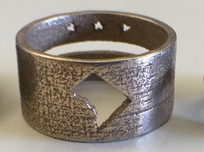 DC Ring with Map (Size 9) 3d printed