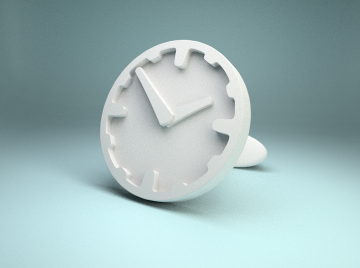 Clock Cufflink 3d printed