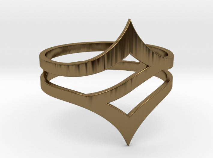 Ring Model C - Size 6 - Silver 3d printed