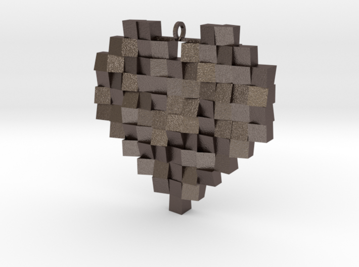 Faceted Heart 3d printed