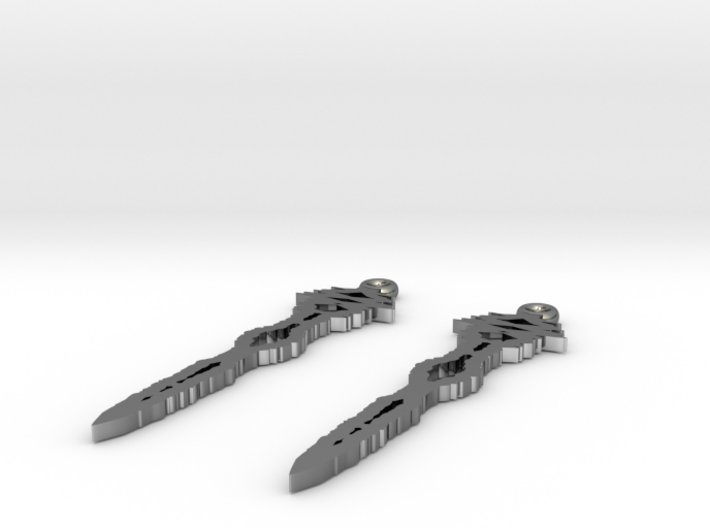 "I Love You" Sound Wave Earrings 3d printed 