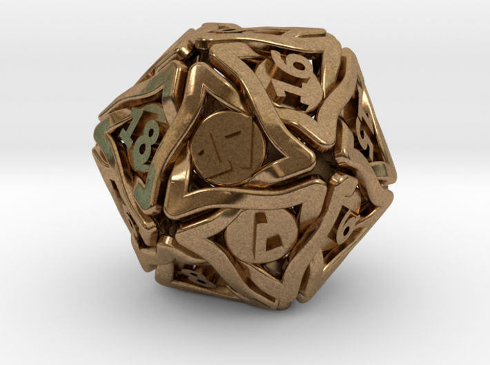 'Twined' Dice D20 Spindown Life Counter Die 24mm 3d printed